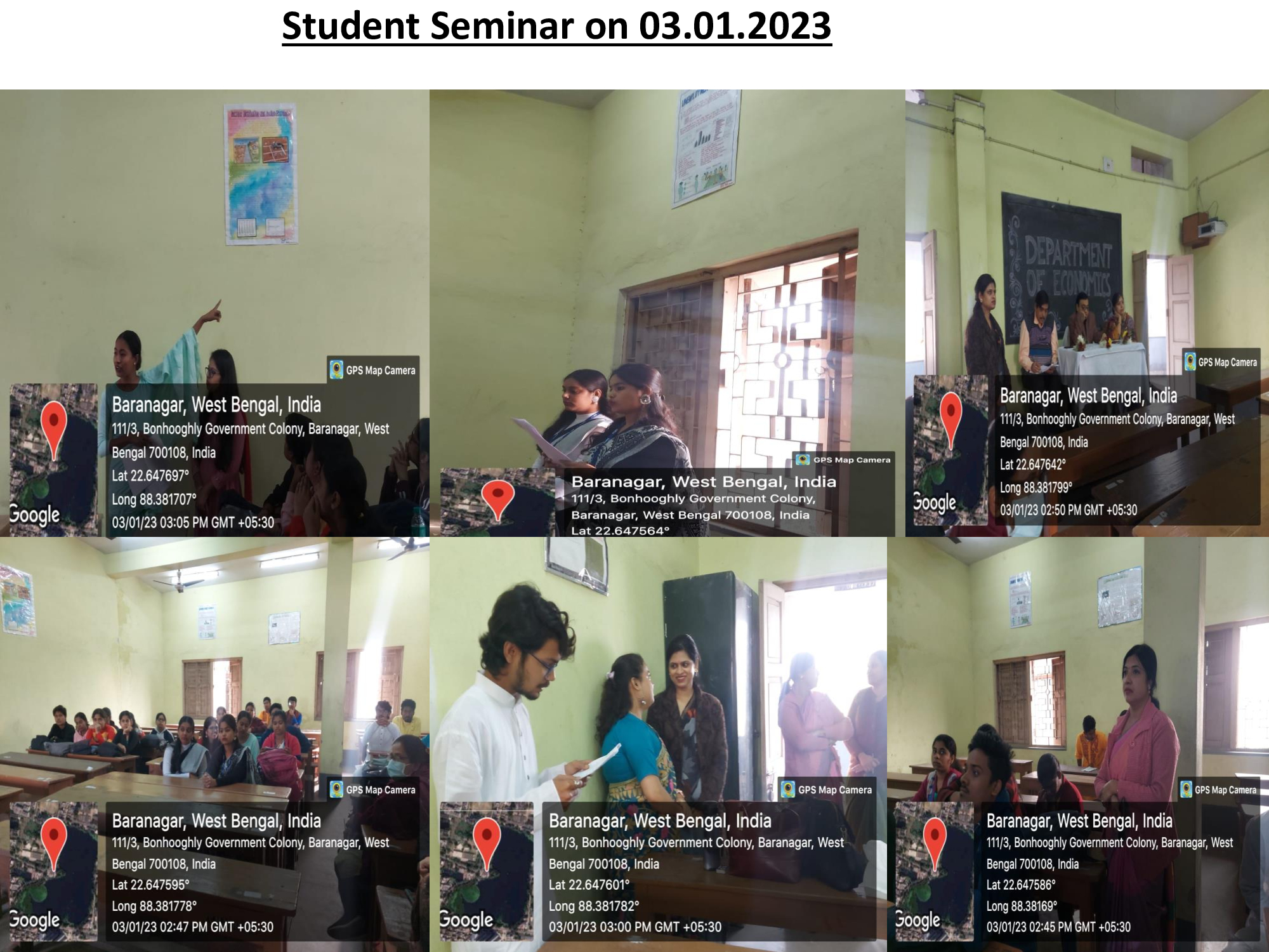 Student Seminar on Recent Economic Scenario across the Globe.